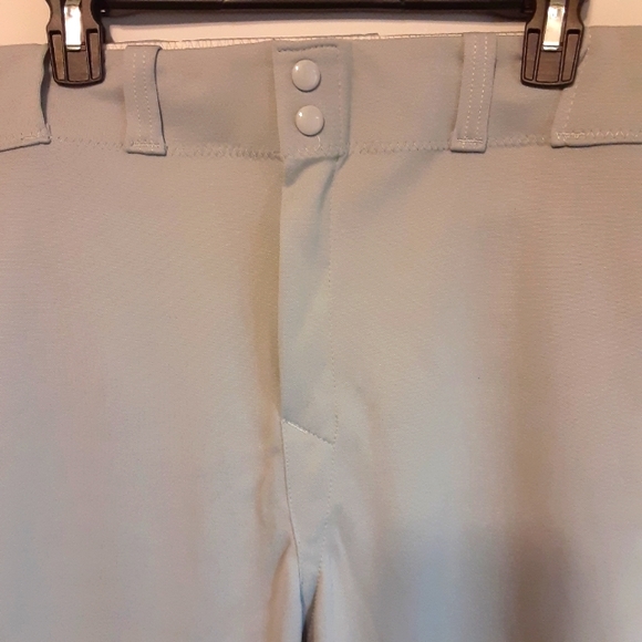 A STAR BASEBALL/SOFTBALL PANTS GREY BELT LOOP ELASTIC STRETCH ADULT LARGE  NWT. - Picture 2 of 12